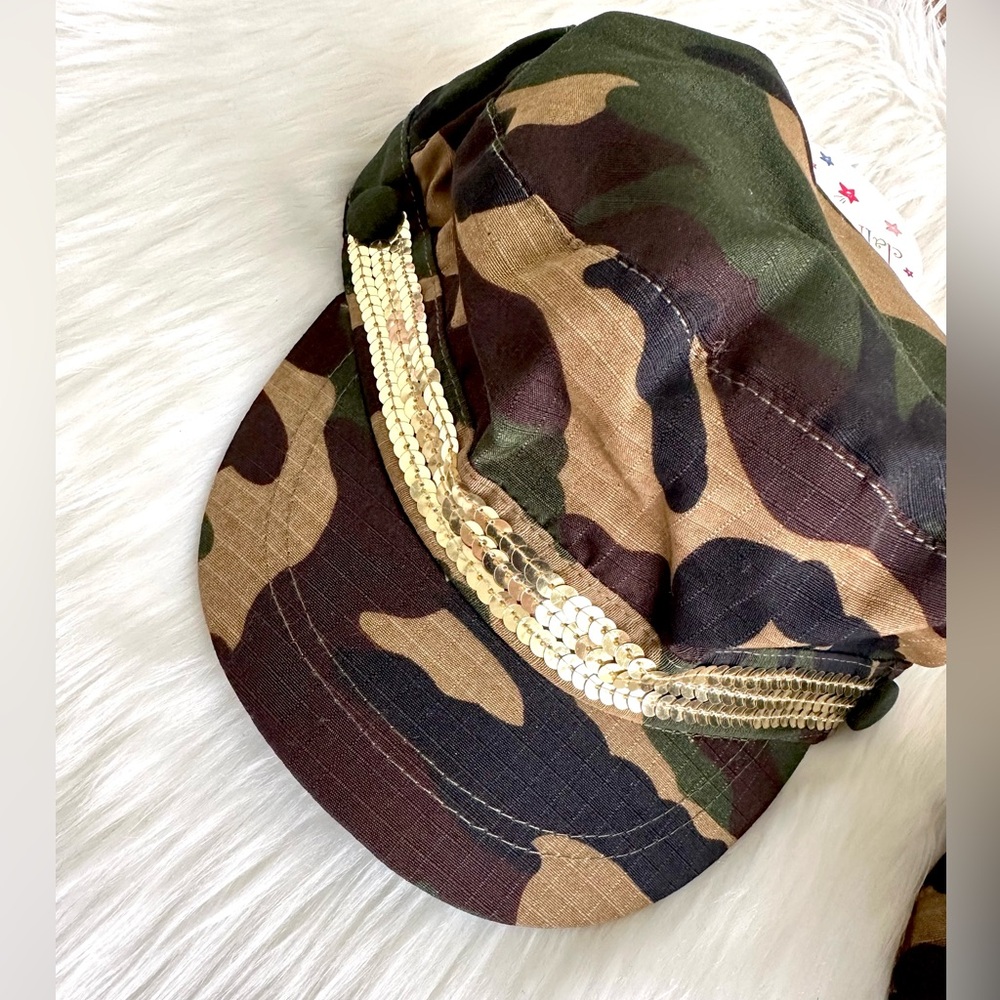 GIRLS SEQUIN CAMO HAT